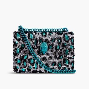 Kurt Geiger Sequin Turquoise Shore Ditch Mini Bag